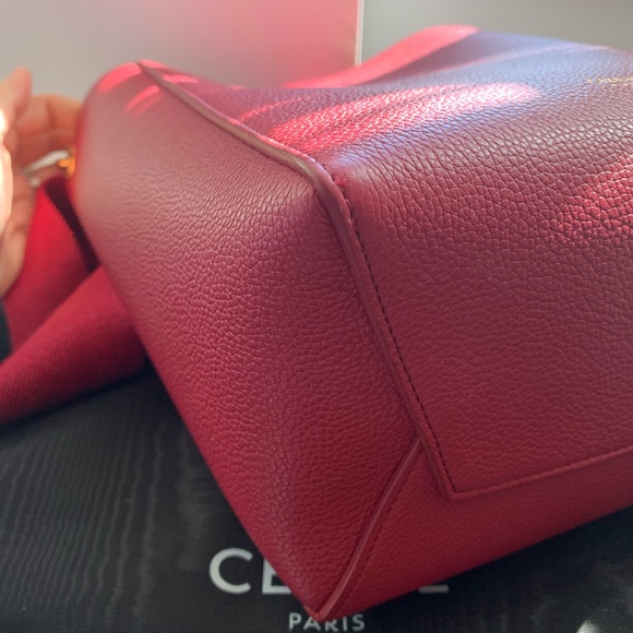 Authentic Celine Seau Sangle in Raspberry colour - Picture 9 of 12